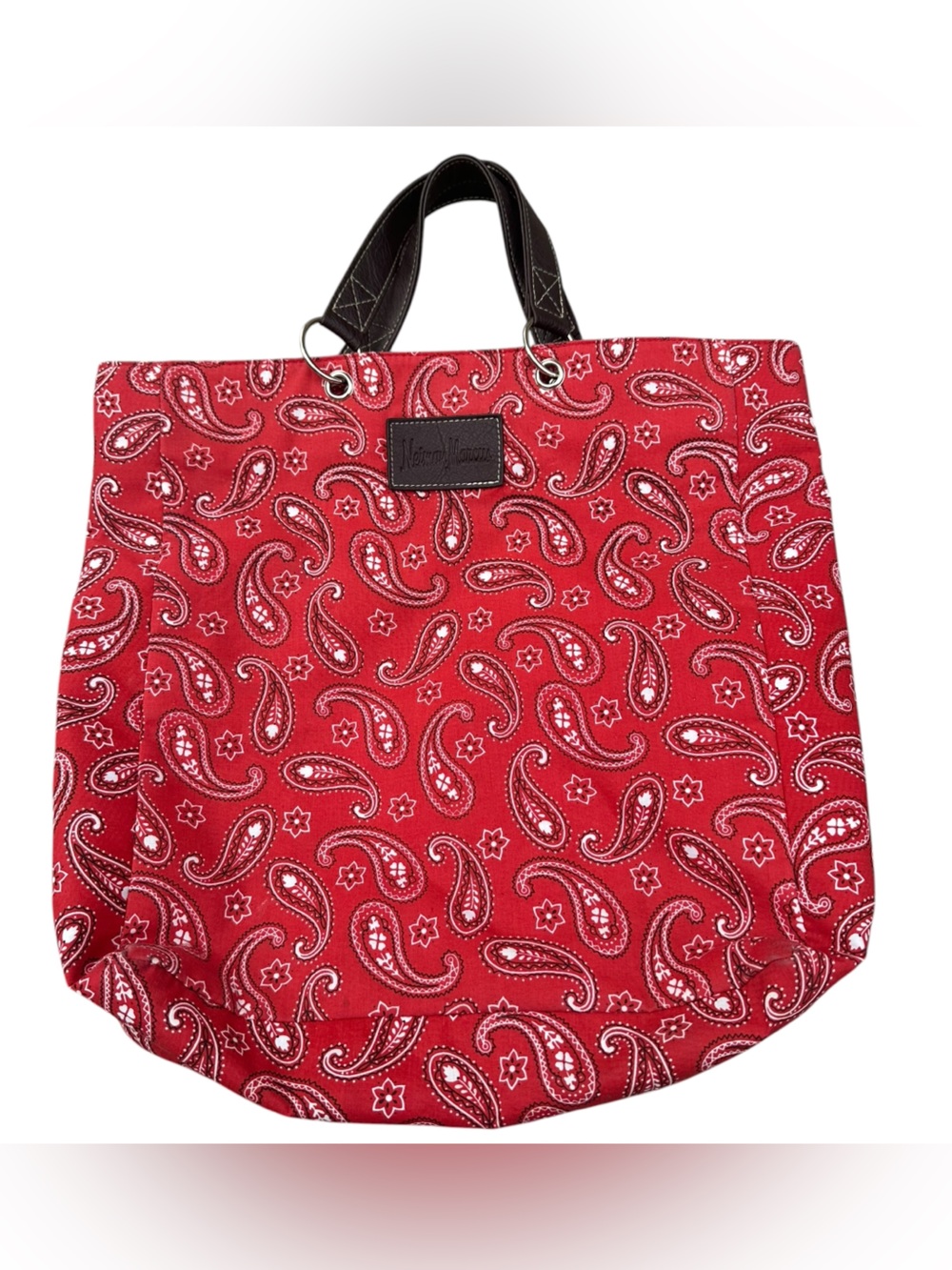 Neiman Marcus Tote Paisley Farm Home Country Core Bandana Bag Daisy Duke Red